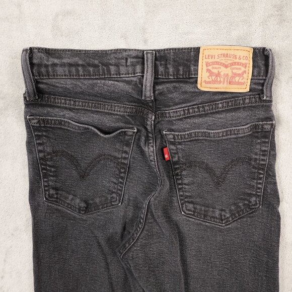 Levi's Jeans Wedgie Skinny women's 26 vintage black red tab button fly denim - Picture 11 of 14